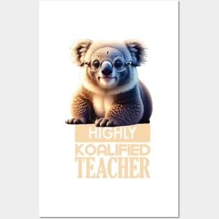 Just a Highly Koalified Teacher Koala 5 Posters and Art